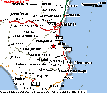 Mappa  di Lentini